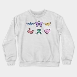 Colorful Origami Figures Crewneck Sweatshirt